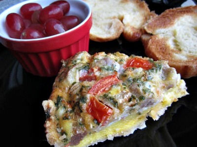 Sausage Brie Quiche 1